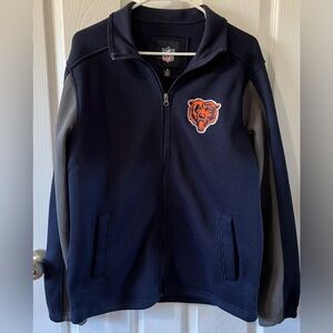 Chicago Bears long sleeve full zip knit jacket. Sz Medium. Unisex